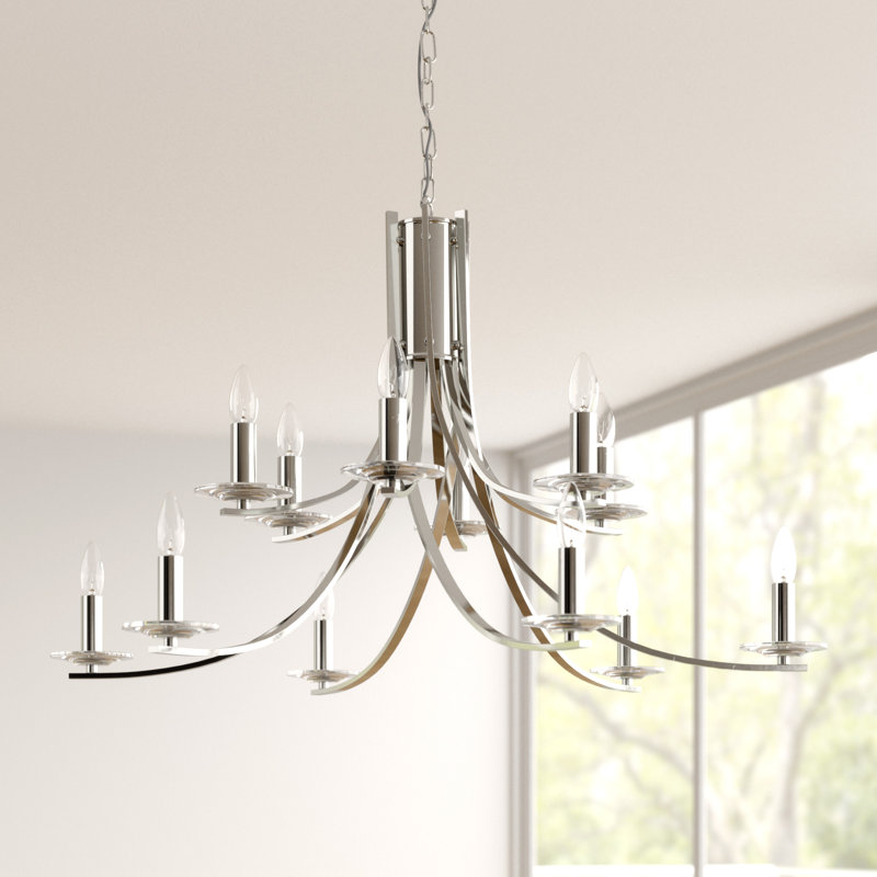 Zipcode Design Bennie 12 Light Candle Style Chandelier Zipcode Design Bennie 12 Light Candle Style Chandelier